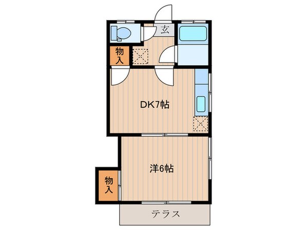 飯塚荘（東棟）の物件間取画像